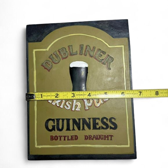 VTG Guinness Dubliner Irish Pub Wall Plaque Bottled Draught Heavy - Picture 6 of 7